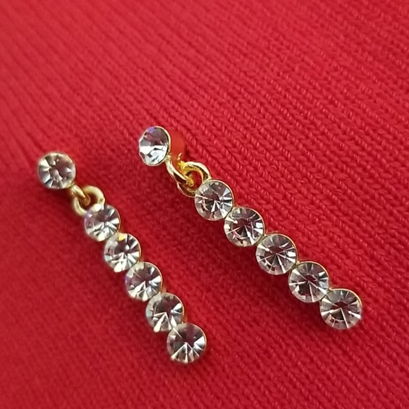 Rhinestone Earrings - Picture 2 of 5